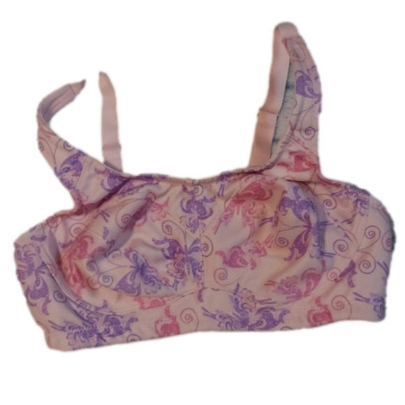 BREEZIES Pink Butterfly Bra Size 34B - Picture 1 of 4